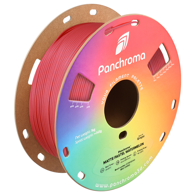 Polymaker Panchroma Matte PLA Filament in Pastel Watermelon, 1,75 mm, 1 kg auf der neuen Kartonspule